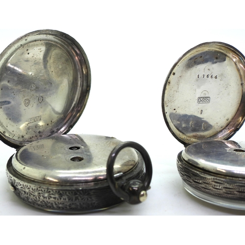 795 - Two silver pocket watches, one with Birmingham hallmark for K&Co., the other with Continental ma... 