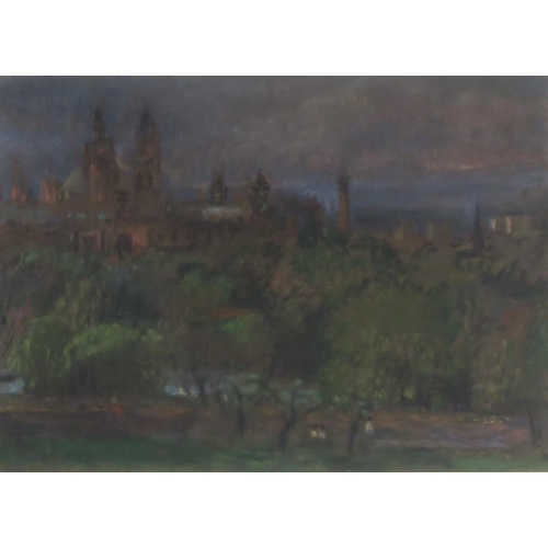 903 - ANTHONY ARMSTRONG (SCOTTISH b.1935) KELVINGROVE Charcoal on paper, signed verso, 21 x 29 c... 