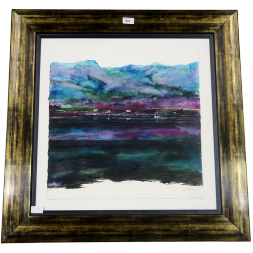 916 - JAMES SPENCE RSW RGI (SCOTTISH 1929-2016) LOCH DUICH Watercolour, signed lower right, date... 