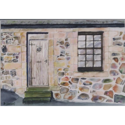 918 - CONTEMPORARY SCHOOL HOUSE IN EAGLESHAM Watercolour, signed lower left 'M.S. Broadbent, 17 ... 