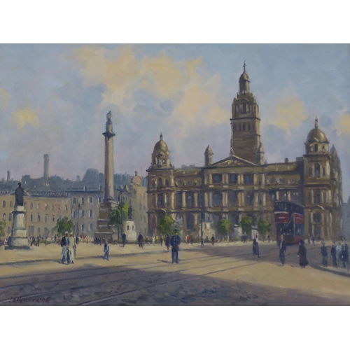 926 - J.D. HENDERSON (SCOTTISH 20th CENTURY) CITY CHAMBERS, GLASGOW Oil on canvas, signed lower ... 