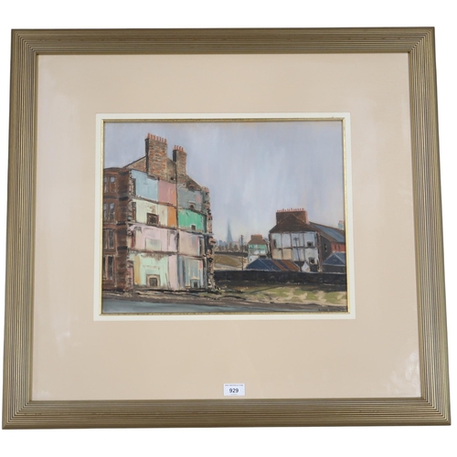 929 - ALISTAIR ANDERSON (SCOTTISH b.1935) OLD TENEMENT Pastel on paper, signed lower right, date... 