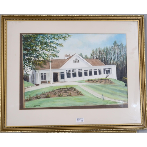 932 - FLORENCE M. DENHOLM (SCOTTISH CONTEMPORARY) POLLOCK GOLF CLUB Watercolour, signed lower le... 