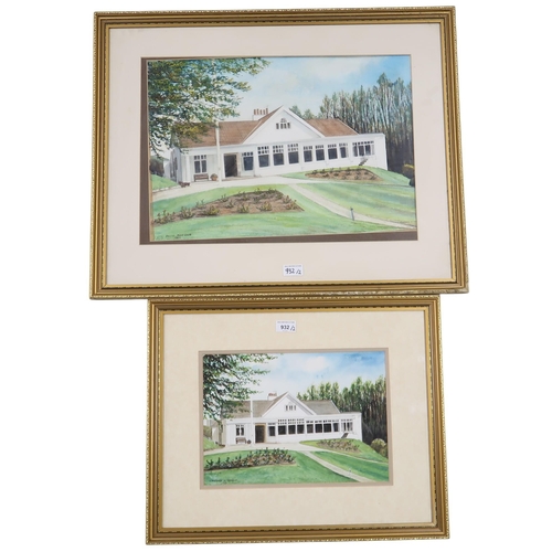 932 - FLORENCE M. DENHOLM (SCOTTISH CONTEMPORARY) POLLOCK GOLF CLUB Watercolour, signed lower le... 