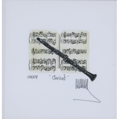 942 - MUSICAL INTEREST A collection of musical themed print multiples, signed (7)... 