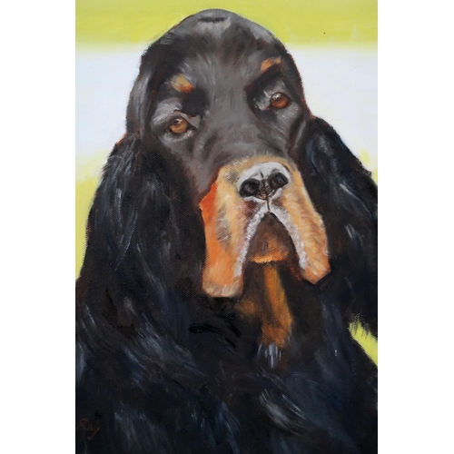 969 - CONTEMPORARY SCHOOL COCKER SPANIEL Oil on canvas, 41 x 31cm  Together with Route... 