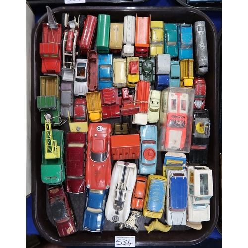 534 - A large collection of play-worn model vehicles, largely by Dinky, Corgi and Matchbox; also to includ... 