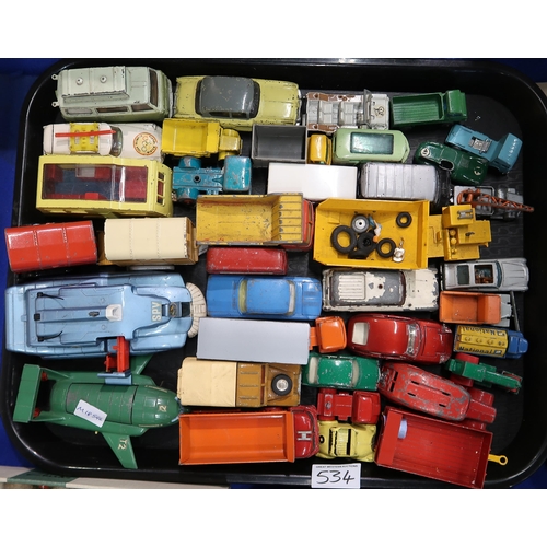 534 - A large collection of play-worn model vehicles, largely by Dinky, Corgi and Matchbox; also to includ... 