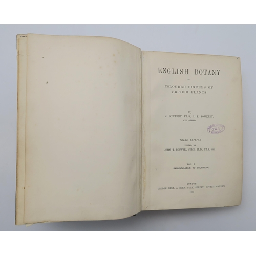 555 - Sowerby, J., J.E. et al. English BotanyThird Edition, George Bell & Sons, London, 1899, twelve v... 