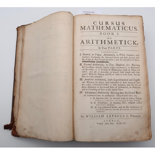 585 - Leybourn, William Cursus Mathematicus: Mathematical Sciences in Nine BooksPrinted London, 1690, 4to,... 