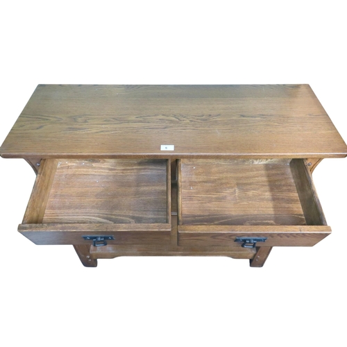 6 - A 20th century stained teak 