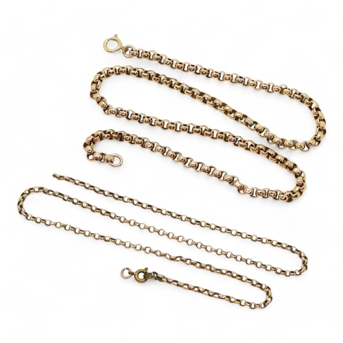 728 - A 9ct gold vintage belcher chain, with 9c soldered on tag, new clasp stamped 9ct, length 48cm, toget... 