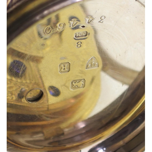 854 - A silver open face pocket watch, marked for Jesse Hallam of Chester, 1900