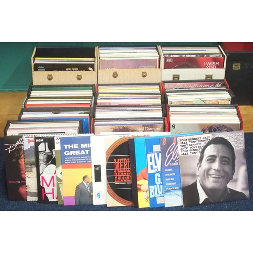 503C - A LARGE VINYL RECORDS COLLECTION of various genres, to include swing, country, rock and music of the... 