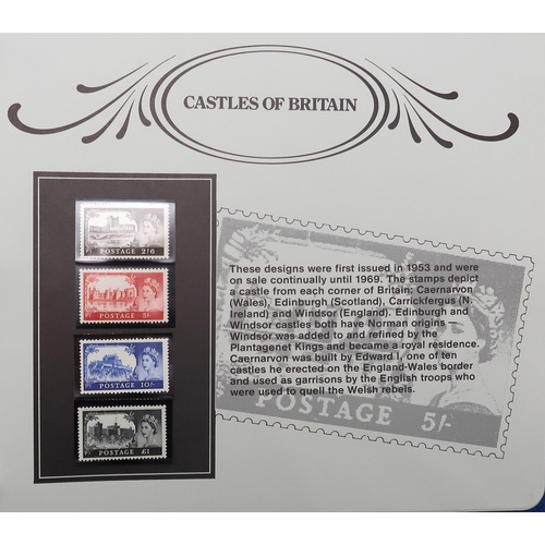 443 - A large stamp collection in 5 albums and six stock books to include SG Historic Stamps of Britain, W... 