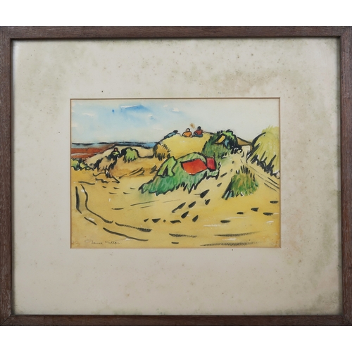 2981 - † JAMES MILLAR (SCOTTISH FL.1950-1972)LA PANNEInk and watercolour, signed lower left, inscribed vers... 