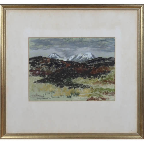 2993 - † MARY ARMOUR RSA RSW (SCOTTISH 1902-2000)ROSS BEINN, ARISAIG Pastel on grey paper, signed lower lef... 