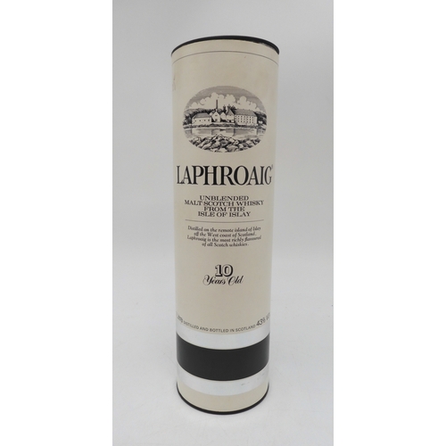 2691 - LAPHROAIG UNBLENDED 10 YEARS OLD SCOTCH WHISKYOne Bottle Of Laphroaig Unblended Islay Malt Scotch Wh... 