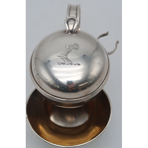 2547 - A VICTORIAN SILVER SHAVING MUGby A & J Zimmerman Ltd, Birmingham 1896, with an s-scroll handle, ... 