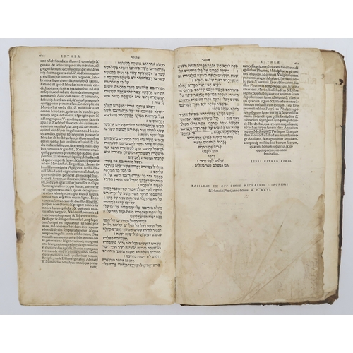 2672 - BIBLE, HEBREW AND LATIN: HEBRAICA BIBLIASebastian Münster (trans.), Basilae (Basel), Michael Isingri... 