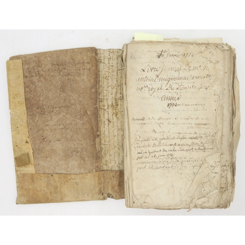 2673 - AN EARLY-17th CENTURY FRENCH MANUSCRIPT BOOKKept by a Monsieur Mignonnac, apparently a notary or sol... 