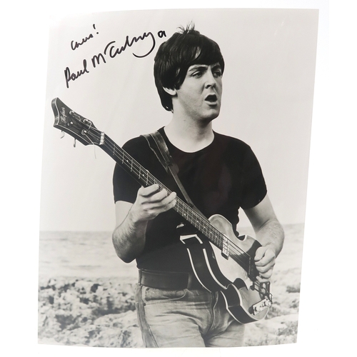 2641A - THE BEATLES - SIGNED PHOTOGRAPHS OF SIR PAUL McCARTNEY, RINGO STARR AND PETE BESTEach with certifica... 