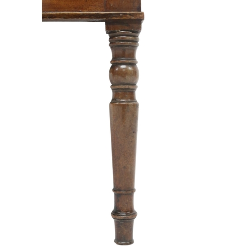 2038 - A 19TH CENTURY MAHOGANY CROSSBAND INLAID CELLARETTE with hinged top concealing three divided op... 