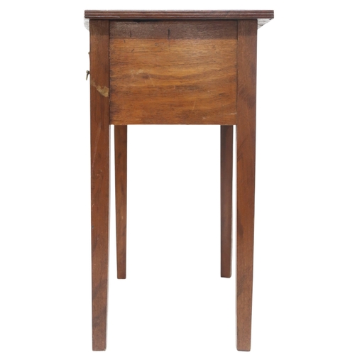 2039 - A 19TH CENTURY MAHOGANY BOWFRONT LOWBOY with single central drawer over shaped apron flanked by... 