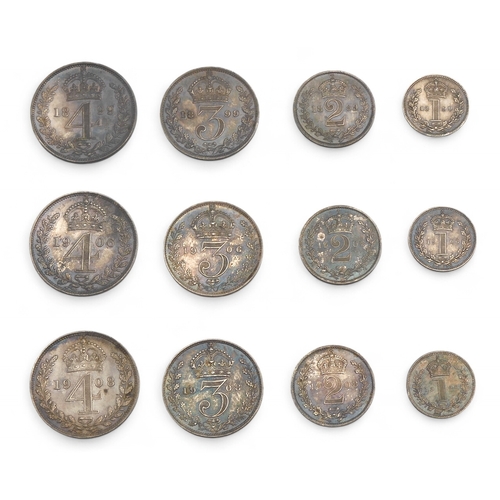 2553 - VICTORIA (1837-1901)  MAUNDY COINS 1899ObverseOlder crowned and veiled bust ('Old Head') of Queen Vi... 