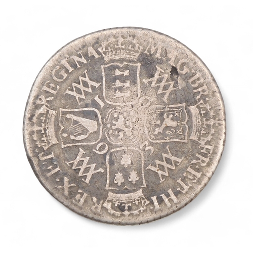 2555A - WILLIAM III, MARY (1689-1694) 1 SHILLING 1693ObverseConjoined laureate and draped busts of King Will... 