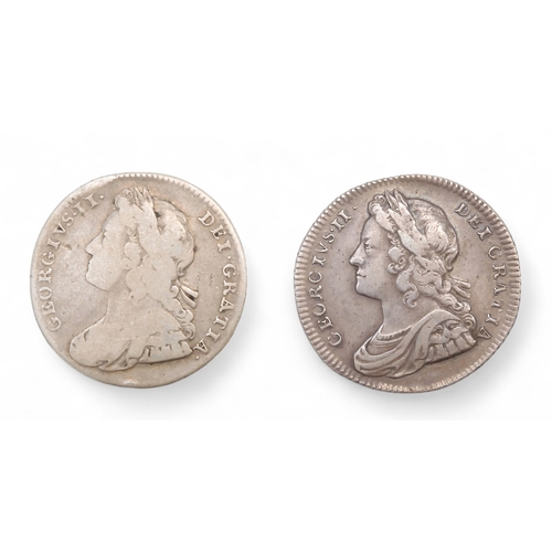 2560 - GEORGE II (1727-1760) 1 SHILLING YOUNG BUST 1727ObverseYoung laureate and draped bust of King George... 