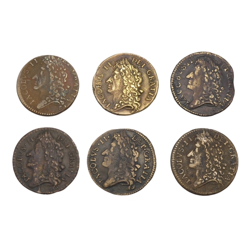 2561 - JAMES II (1685-1691) GUNMONEY COINAGE1689 Feb 1 shilling 5.19 grams 26mm Ø1689 July  1 s... 