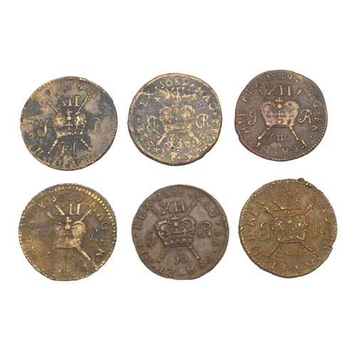 2562 - JAMES II (1685-1691) GUNMONEY COINAGE1689 r 10 Obverse Laureate bust left legend around  IACOBV... 