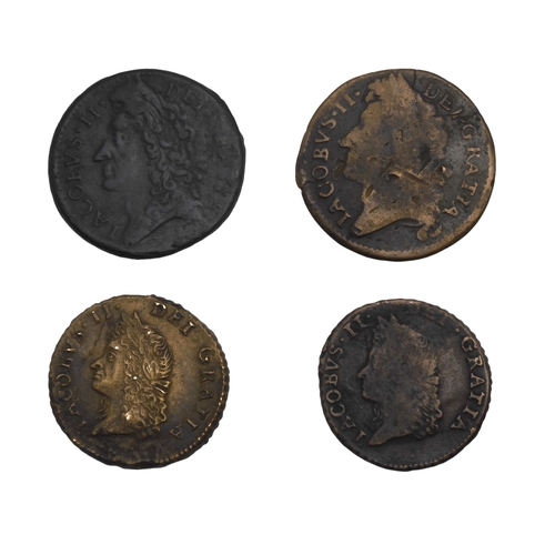 2563B - JAMES II (1685-1691) GUNMONEY COINAGE 16901690 March 6.49 grams 26mm Ø1690 September 4.47 grams 23mm... 