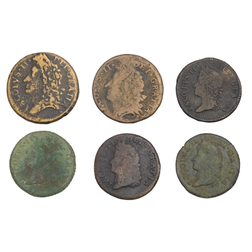 2563C - JAMES II (1685-1691) GUNMONEY COINAGE 16901690 May 1 shilling 6.07 grams 26mm Ø1690 April 1 shilling... 