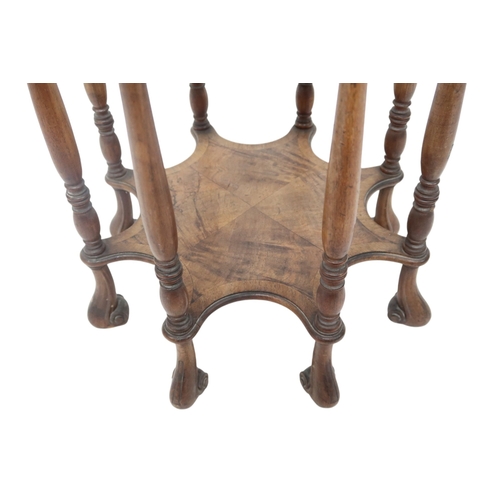 2052 - A LATE 19TH/EARLY 20TH CENTURY MAHOGANY AND BURR WALNUT INLAID OCTAGONAL OCCASIONAL TABLEoctagonal q... 