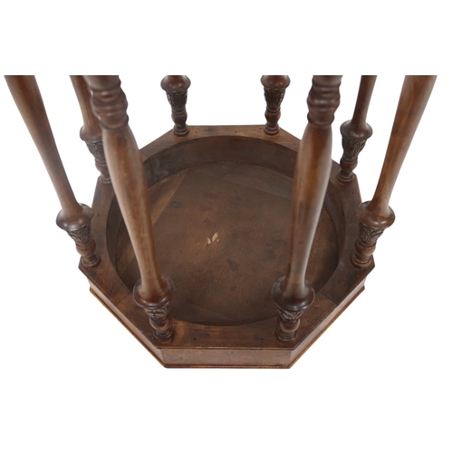 2052 - A LATE 19TH/EARLY 20TH CENTURY MAHOGANY AND BURR WALNUT INLAID OCTAGONAL OCCASIONAL TABLEoctagonal q... 