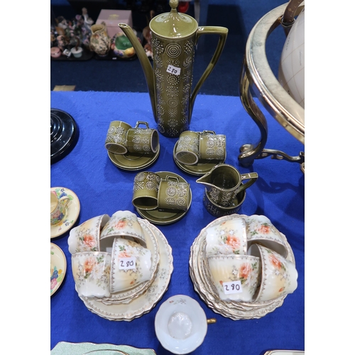 280 - A Plant Tuscan tea set, comprising twelve cups and saucers, eleven plates, milk jug and sugar bowl, ... 