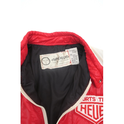 506 - A Ferrari/Heuer Sports Timing team jacket by Apollo Race and Rally Wear, circa-1970s, the chest meas... 