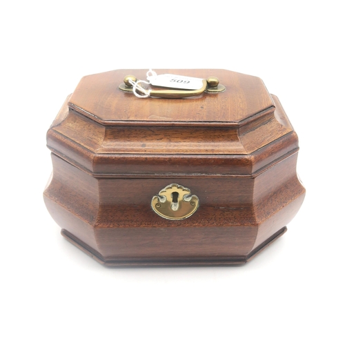 509 - A small 19th century mahogany octagonal casket or caddy, measuring approx. 19cm wide x 11cm high&nbs... 