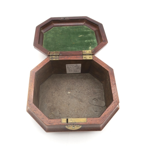 509 - A small 19th century mahogany octagonal casket or caddy, measuring approx. 19cm wide x 11cm high&nbs... 