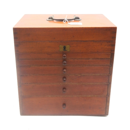 514 - A mahogany multi-drawer dentist's cabinet by Cash & Sons, London, measuring approx. 34cm high x ... 