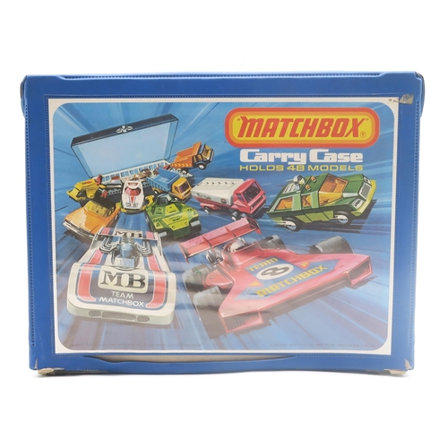 526 - A boxed Matchbox SuperKings K-44 Bridge Layer set and a Collector's Carry Case, with contents (2)