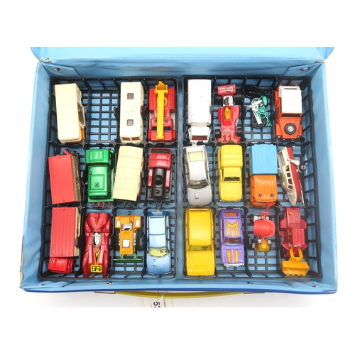 526 - A boxed Matchbox SuperKings K-44 Bridge Layer set and a Collector's Carry Case, with contents (2)