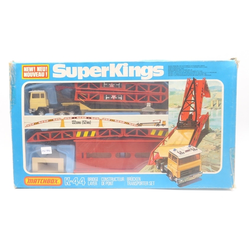 526 - A boxed Matchbox SuperKings K-44 Bridge Layer set and a Collector's Carry Case, with contents (2)