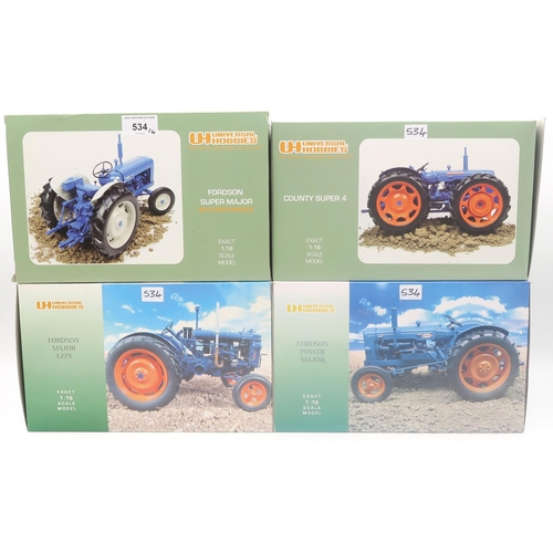 534 - Boxed Universal Hobbies 1:16-scale die-cast model Fordson Major E27N, Power Major and Super Major Ne... 