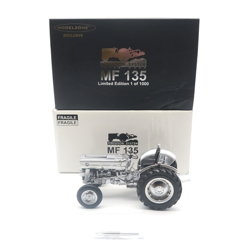 536 - A Boxed ModelZone Exclusive Ferguson System MF 135 in metal brush finish, limited to an edition of 1... 