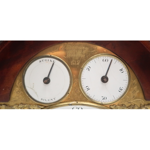 2266 - AN EARLY 19TH CENTURY VULLIAMY OF LONDON 612 BRACKET CLOCKwith brass-bound rosewood triple pad top, ... 