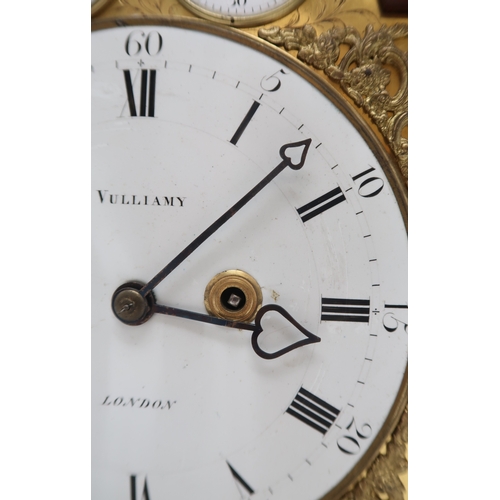 2266 - AN EARLY 19TH CENTURY VULLIAMY OF LONDON 612 BRACKET CLOCKwith brass-bound rosewood triple pad top, ... 