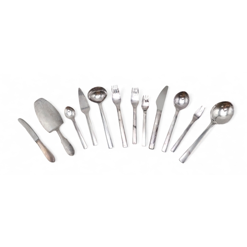 2548K - GEORG JENSEN;A forty-seven piece New York pattern stainless steel cutlery service, designed by Henni... 